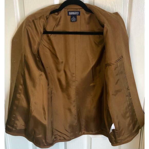 Vintage Lands' End Size 6 Petite Wool Cashmere Camel Blazer Fully Lined Buttons - Picture 5 of 7